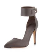 Ada Ankle-strap Leather Pump,