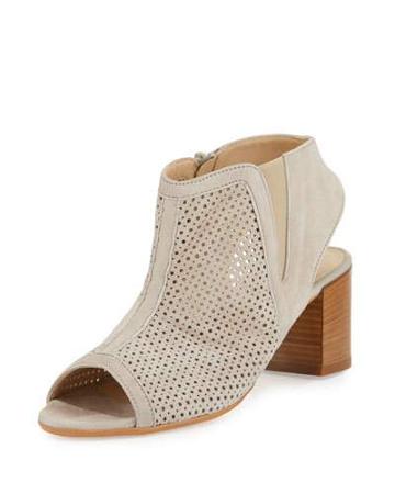 Lerici Perforated Suede Sandal, Polvere