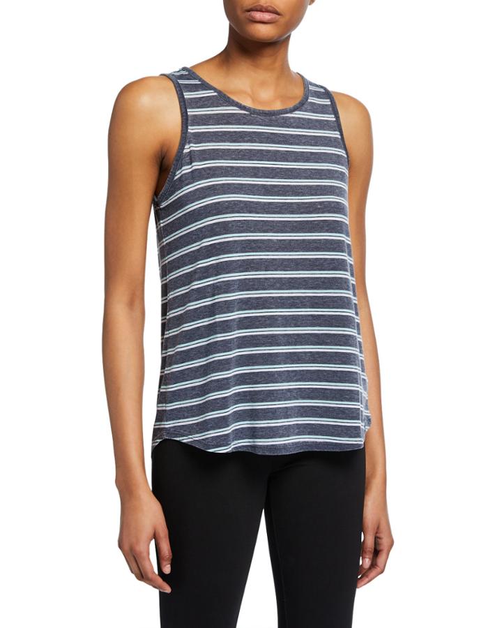 Striped Cutout-back Tank