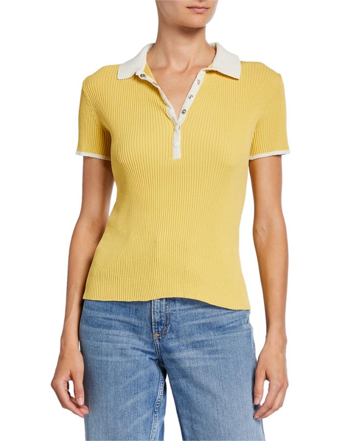 Libby Short-sleeve Ribbed Polo