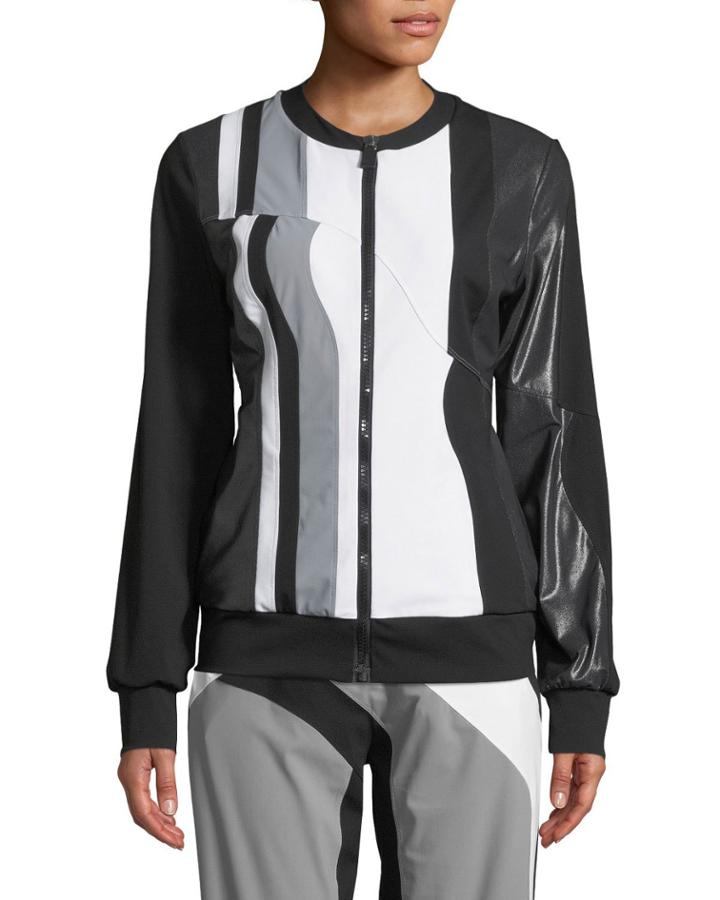 Nola Colorblock Zip-front Track Jacket