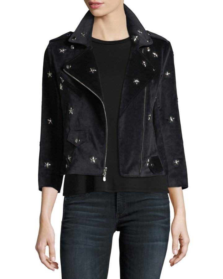 Wes Faux-suede Moto Jacket W/