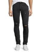 Versus Slim-leg Distressed Jeans