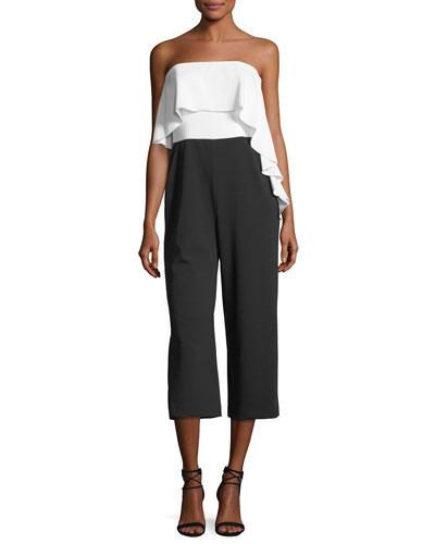 Strapless Tuxedo Jumpsuit