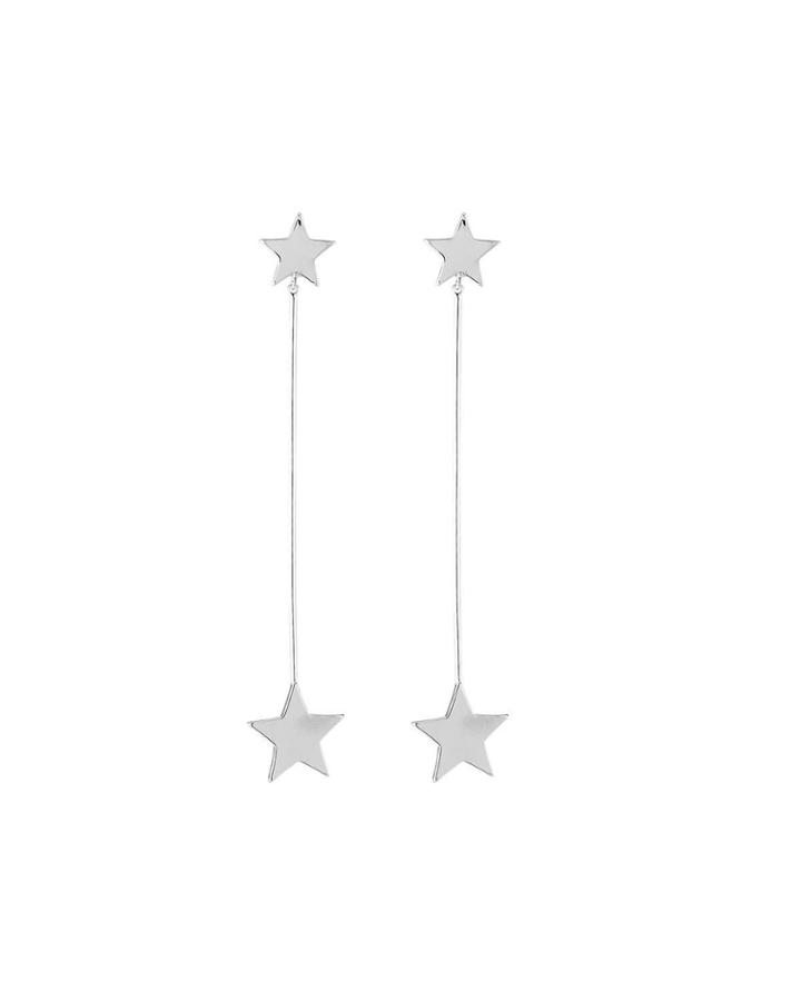 Linear Star Drop Earrings,