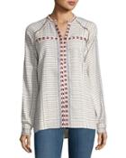 Wyatt Contrast-trim Tunic, Neutral