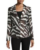 Peak-lapel One-button Jacket,