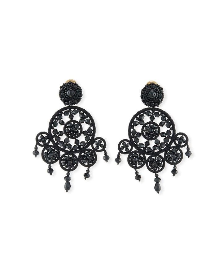 Dreamcatcher Crystal Clip-on Earrings