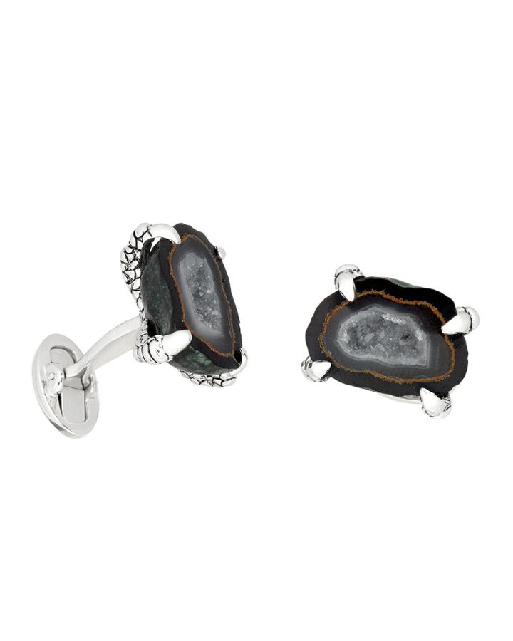 Druzy Agate Claw Cufflinks