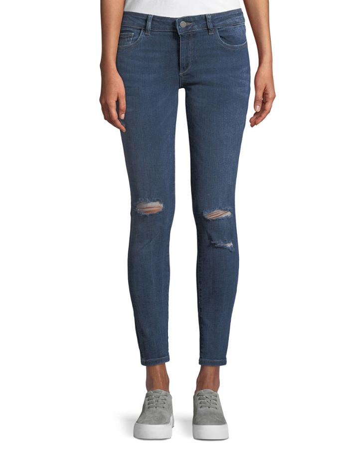 Emma Power Distressed Skinny-leg Jeans