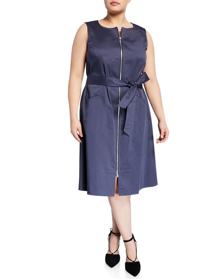 Karizza Sleeveless Dress With Zip Front