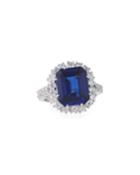 Large Cubic Zirconia Cocktail Ring, Blue