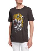 Tiger Graphic Short-sleeve Cotton T-shirt