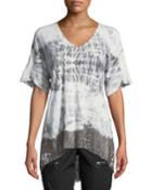 Philo Short-sleeve Tie-dye Tunic
