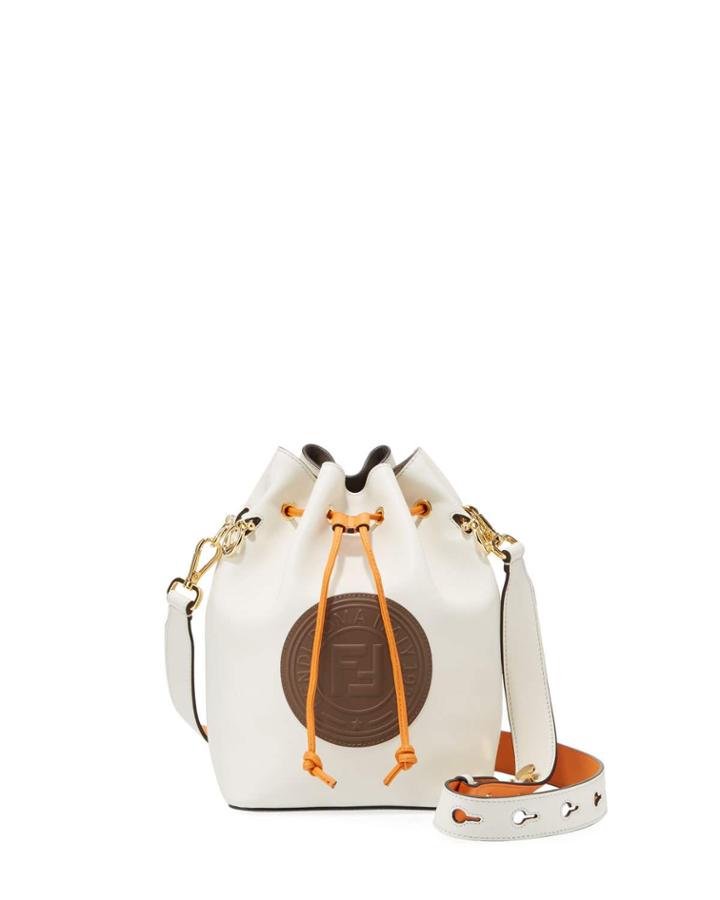 Mon Tressor Contrast Leather Bucket Bag