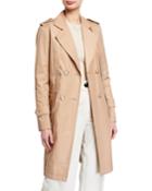 Double-breasted Long Trench Coat