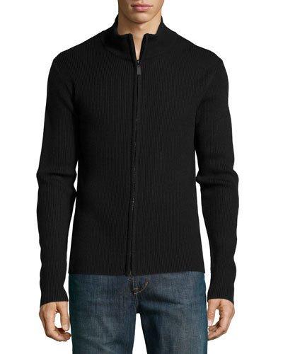 Ribbed Zip-front