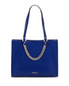 Maggie Leather Tote Bag, Blue