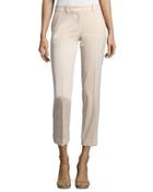 Straight-leg Cropped Pants, Nude
