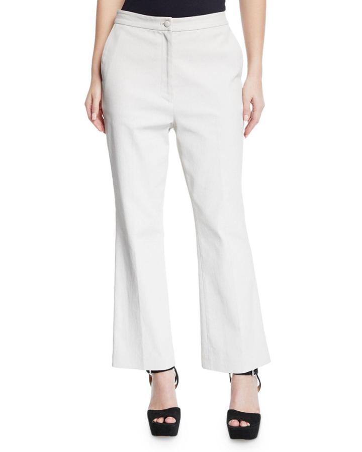 Hadley High-waist Waxed Denim Flare Pants