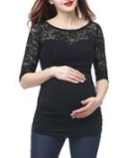 Maternity Trudy Lace Accent Top
