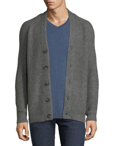 Chunky-knit Button-front Cardigan