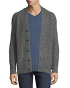 Chunky-knit Button-front Cardigan