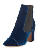 Kiki Velvet Block-heel Bootie