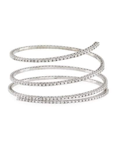 14k Flexible Diamond Wrap Bangle,