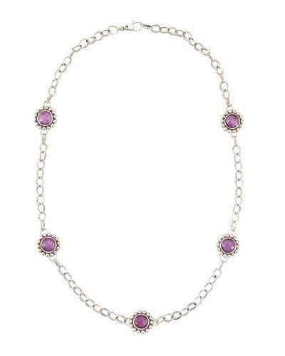 Maya Charoite Triplet Station Necklace