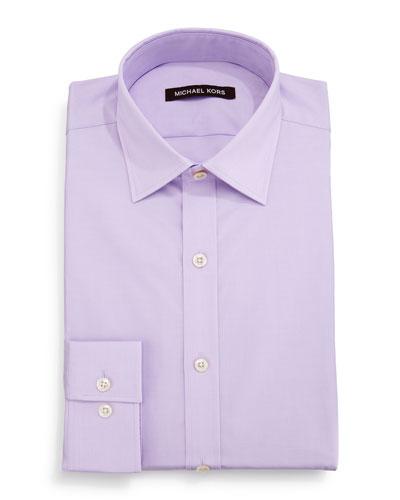 Regular-fit Solid Poplin Dress Shirt,