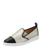 Cler Metallic Leather Pointy-toe