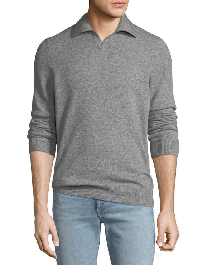 Men's Cashmere Johnny-collar