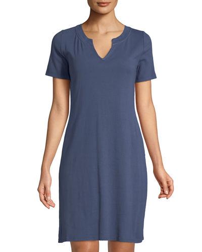 V-neck Short-sleeve T-shirt Dress