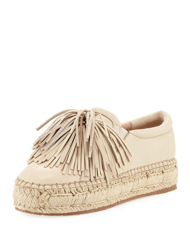 Raoul Leather Fringe Espadrille