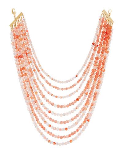 Layered Multi-strand Beaded Necklace