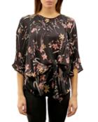 Floral Print Woven Top With