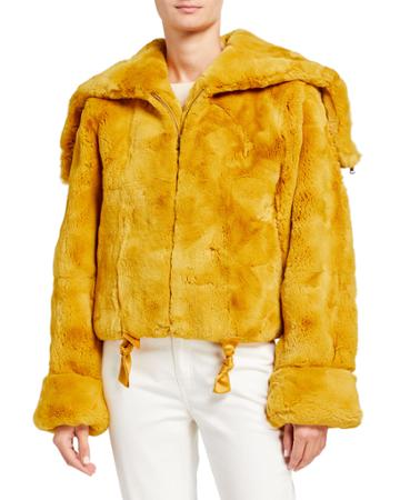 Banff Rabbit Fur Hooded Jacket