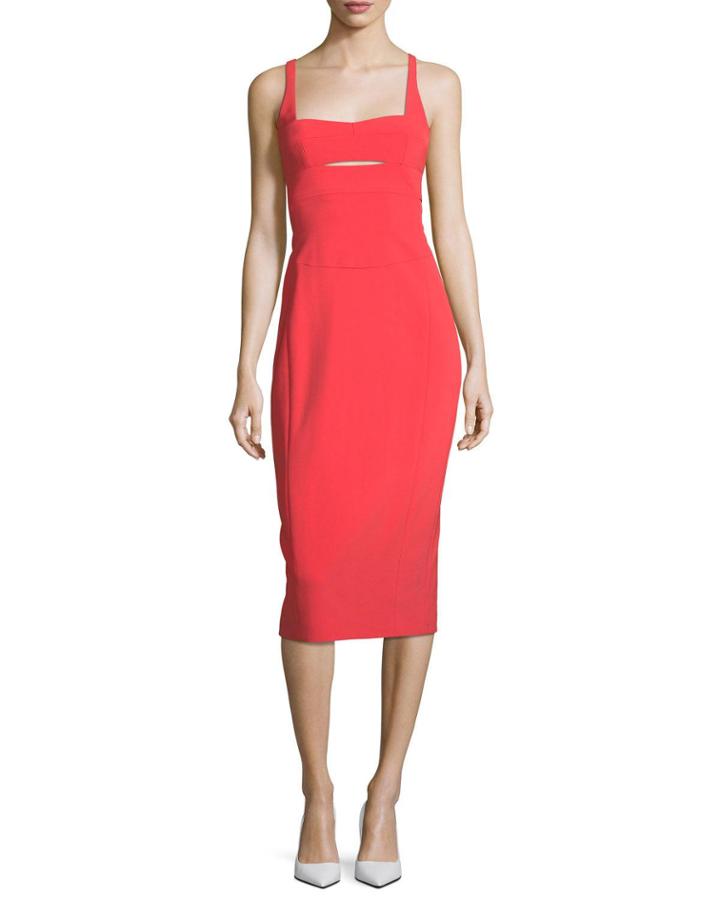 Square-neck Bodice-slice Sheath