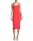 Square-neck Bodice-slice Sheath