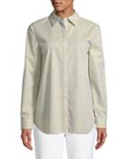 Brody Gingham Button-front Blouse