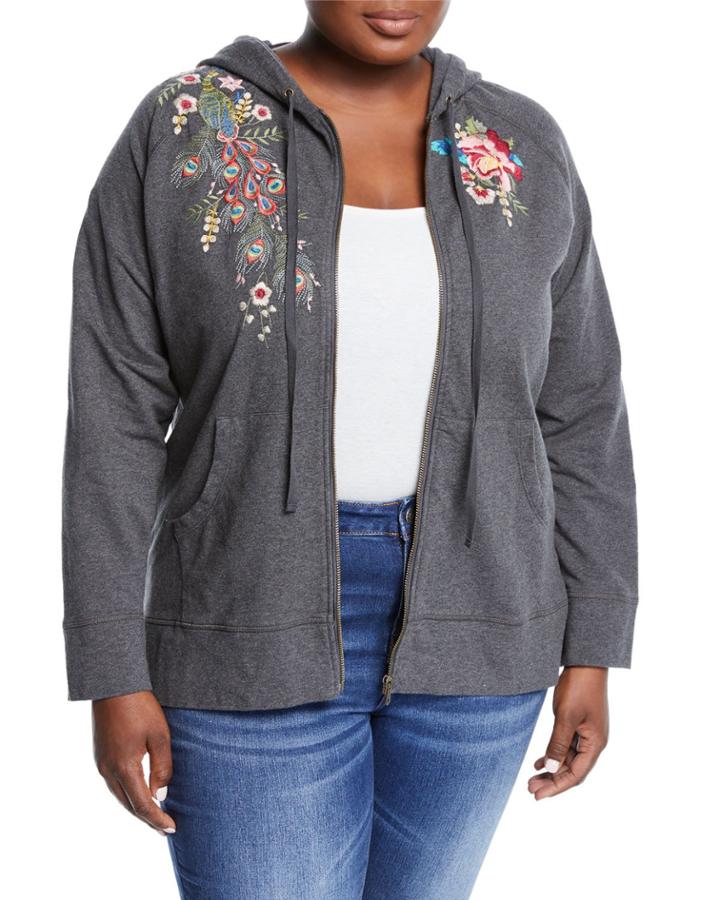 Vernazza Embroidered Zip-front Hoodie Jacket,