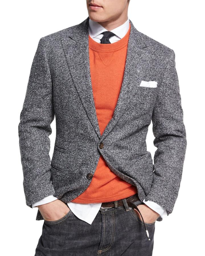 Donegal Tweed Alpaca-wool Sport Jacket,