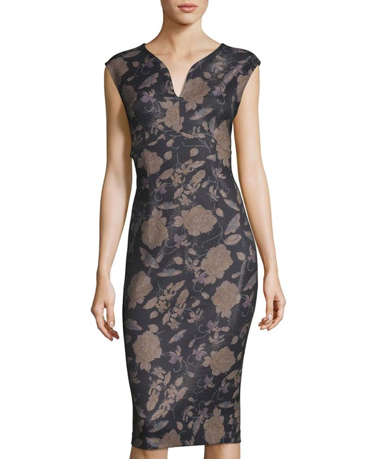 Floral Bonded Scuba Crepe