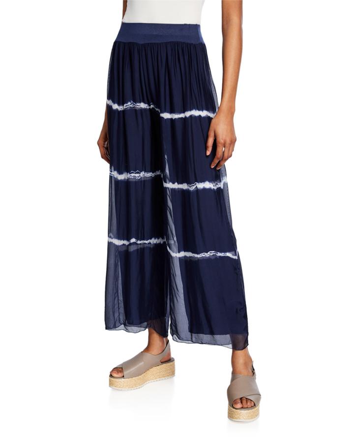 Tie Dye Wide-leg Soft Pull-on Pants