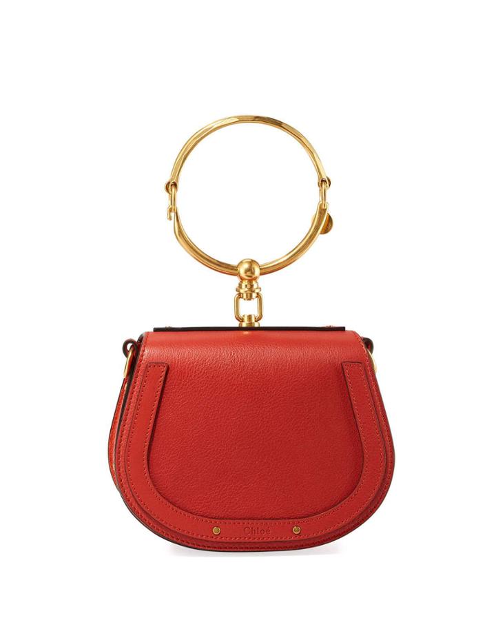 Nile Small Bracelet Crossbody Bag, Red