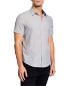Men's Short-sleeve Mini Box Dobby