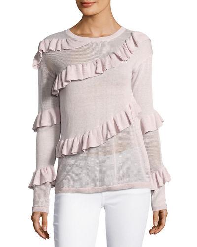Ruffled Crewneck