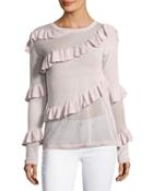 Ruffled Crewneck