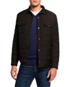Men's Quilted Snap-front Jacket